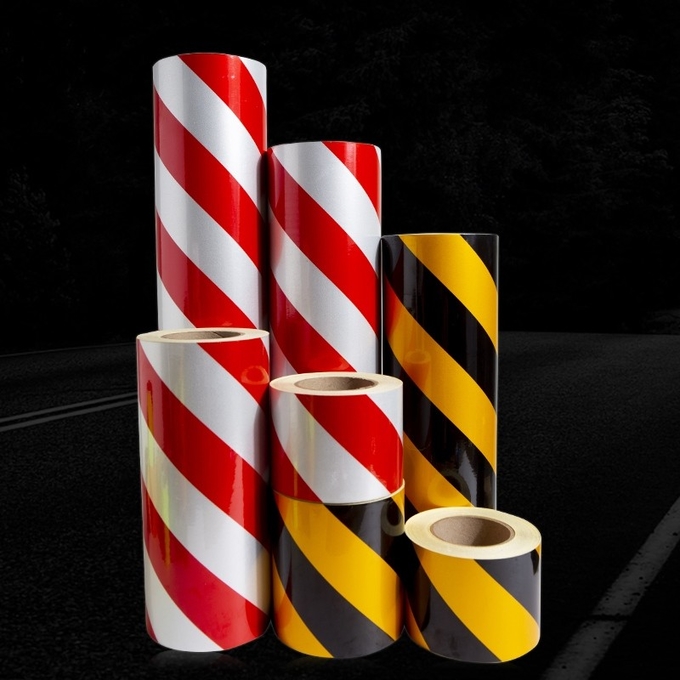 Conspicuity Reflective Warning Sticker Striped Engineer Grade ...