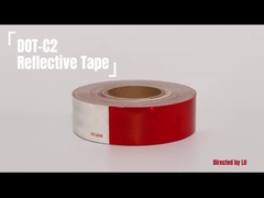 White Red Micro Prismatic Conspicuity DOT C2 Reflective Tape For Trucks