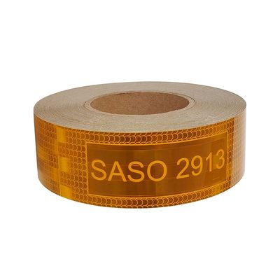 Good price LU Saso 2913 Adhesive Reflective Sticker Safety Warning Conspicuity Tape 5cmx25m 7.5 Cm 10 Cm Yellow Metallized Reflective Tape Safety Warning Tape For Truck online