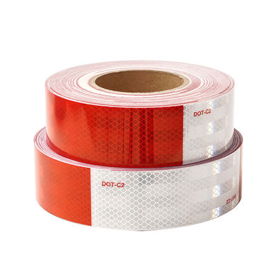 Good price High Visibility Red And White Adhesive Warning Reflective Tape For Trucks Trailers online