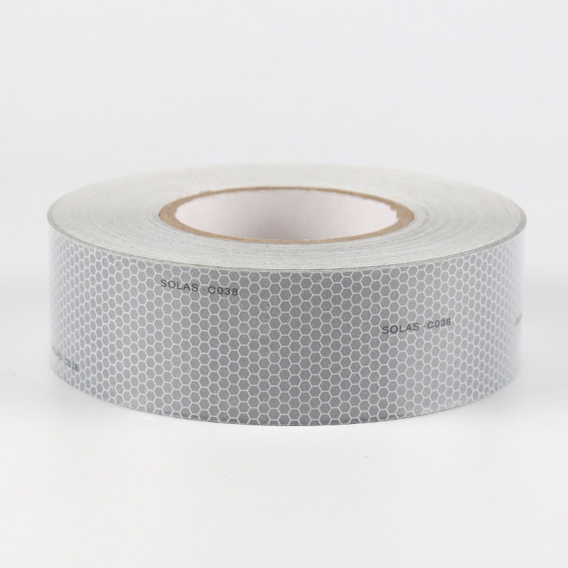 Silver SOLAS Reflective Tape Marine Safety Warning Tape 2in X 75ft For Maritime Equipment