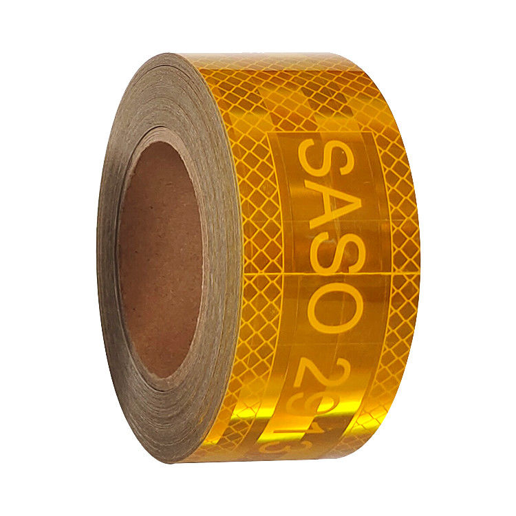 Metallized SASO 2913 Conspicuity Marking Yellow Reflective Tape for Saudi Arabia with Aluminum Coating