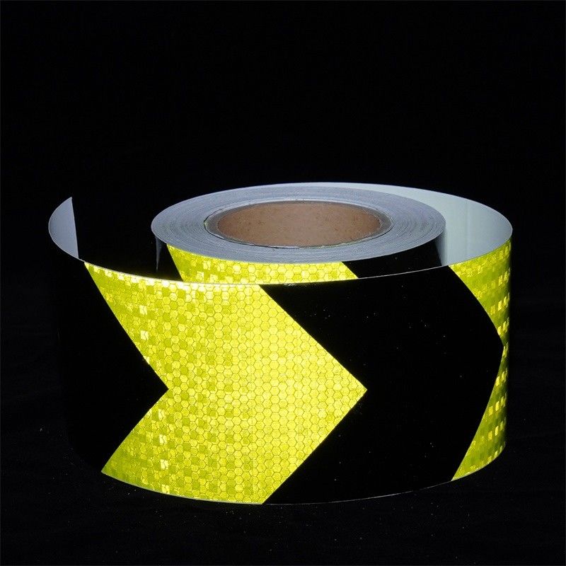 White Back Glue Crystal Color PVC Lattice Reflective Film Bicycle Outline Warning Sign Sticker Reflective Tape