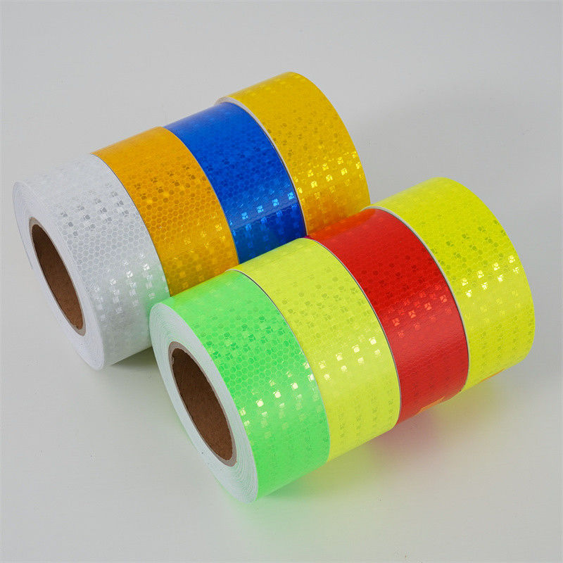 Custom PVC Crystal Lattice Truck Reflective Radium Tape Stickers White Yellow Red Green Blue
