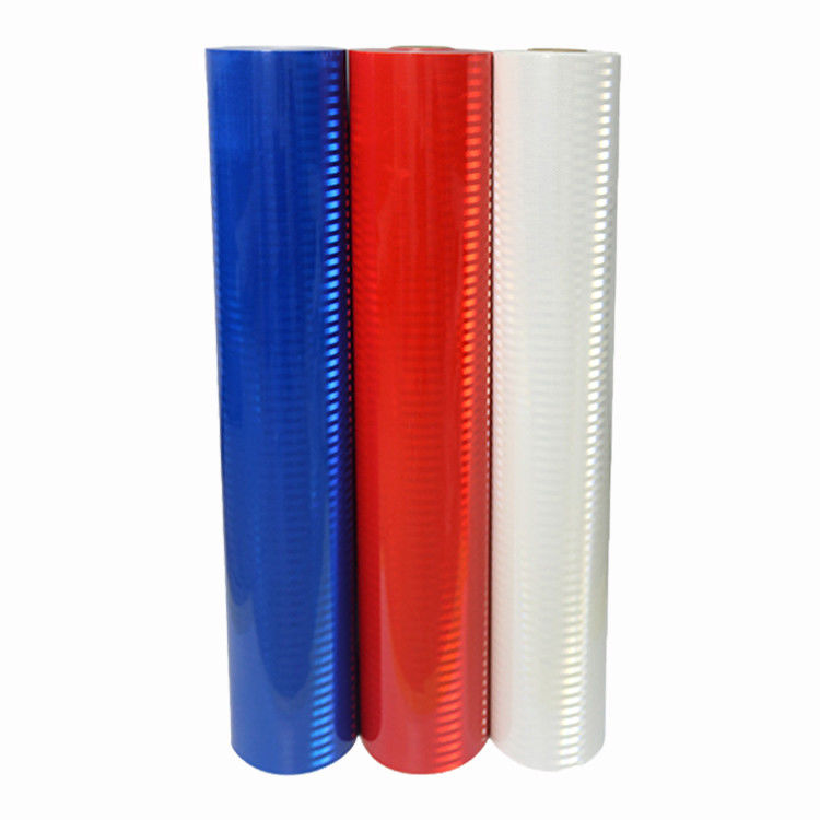 1.22*45.72m Red Reflective Film Durable Prismatic Reflective Sheeting For Safety Signs