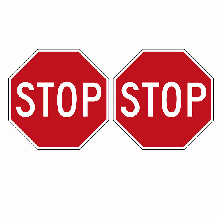 12 x 12 Inches Octagon Street Slow Warning Reflective Signs