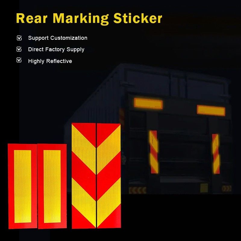 High Visibility Reflective Vehicle Eye-catching Marking License Plate Number Reflective Stickers For Heavy Trucks