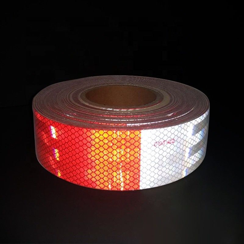 High Visibility Reflective Tape Red and White DOT-C2 For Vehicles For Truck  Reflective Tape