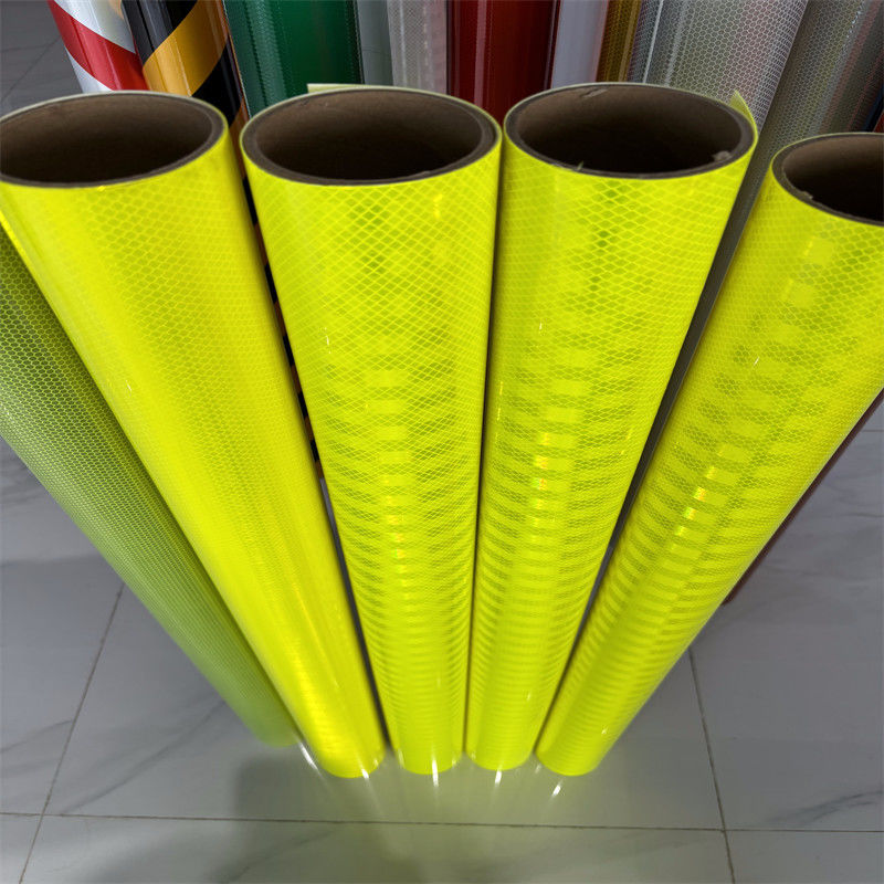 High Intensity Prismatic Reflective Film for Digital and Screen Printed Fluorescent Vehicle Safety Warnings