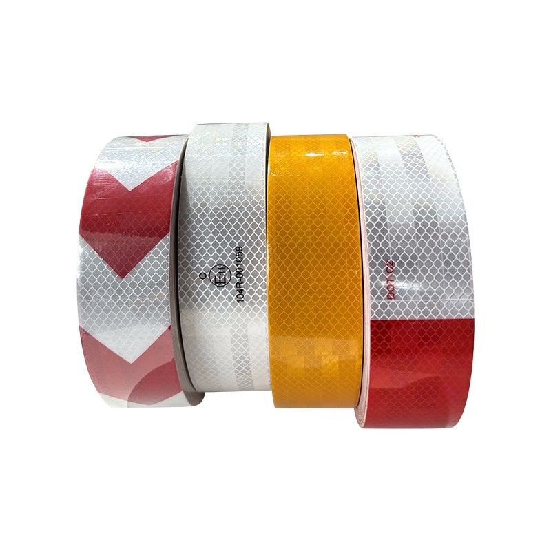 Waterproof Reflective Warning Sticker Red And White Self Adhesive Conspicuity Tape For Truck