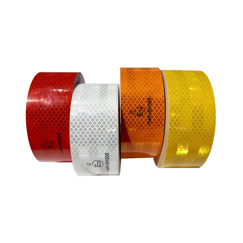 Truck Emark 104R ECE Reflective Tape White Yellow Red Self Adhesive For Vehicle Safety