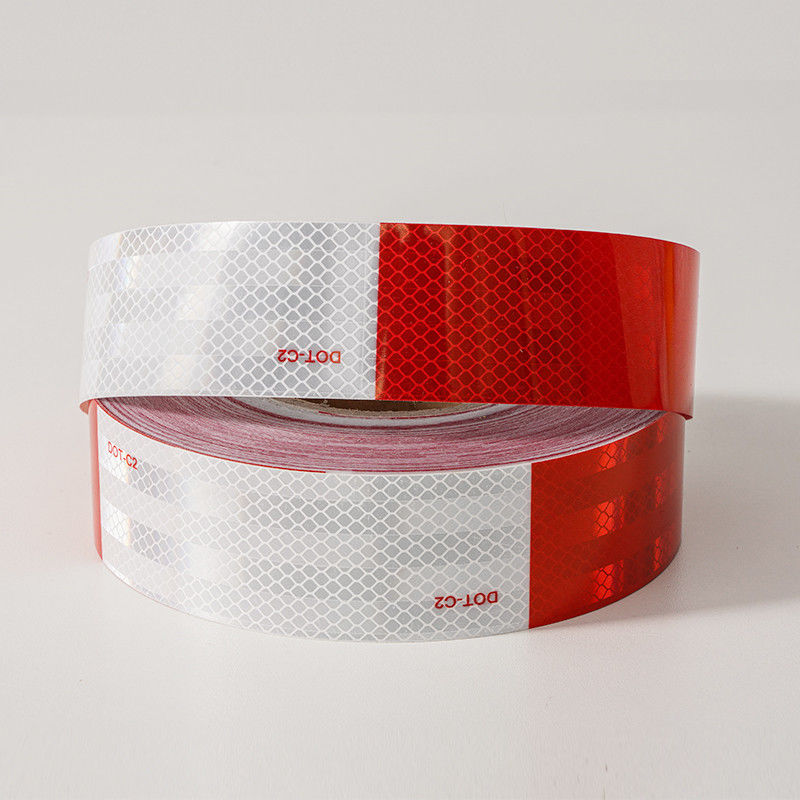 DOT-C2 Red And White Reflective Safety Sticker Self Adhesive Reflector Tape For Trailers