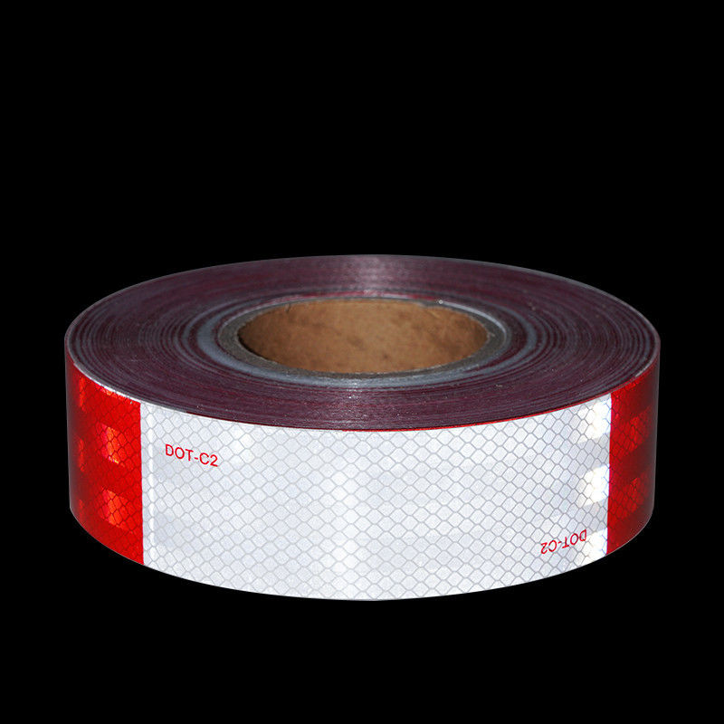 DOT-C2 Waterproof Reflective Safety Tape in Red and White Conspicuity Adhesive for Trailers Traffic Signs Product