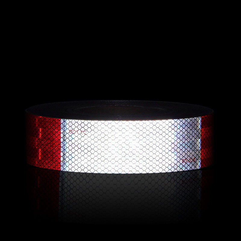 LU Traffic Safety DOT-C2 CertificateReflective Strip PET Material Red White Checkered Warningfor Vehicle/Truck/Trailer