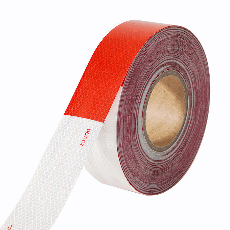 DOT-C2 Waterproof Reflective Safety Tape in Red and White Conspicuity Adhesive for Trailers Traffic Signs Product