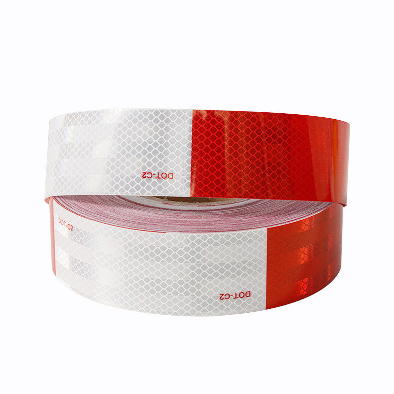 Red and White DOT C2 Conspicuity Marking DOT Reflective Tape For Vehicle Safety