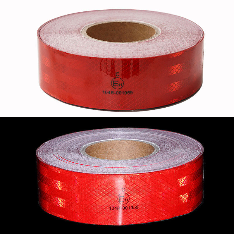 Red 2 inch Self Adhesive Conspicuity Emark ECE Reflective Tape for Truck Vehicle