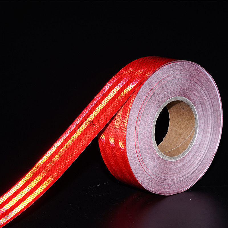 Red 2 inch Self Adhesive Conspicuity Emark ECE Reflective Tape for Truck Vehicle