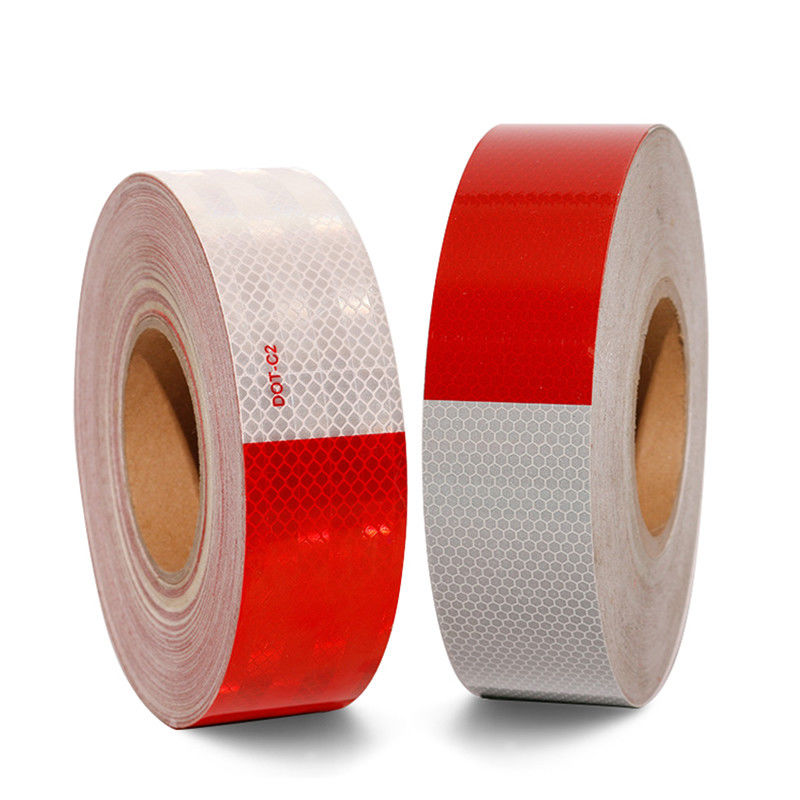 Waterproof Reflective Tape DOT-C2 Red and White Adhesive  For Trailer , Outdoor
