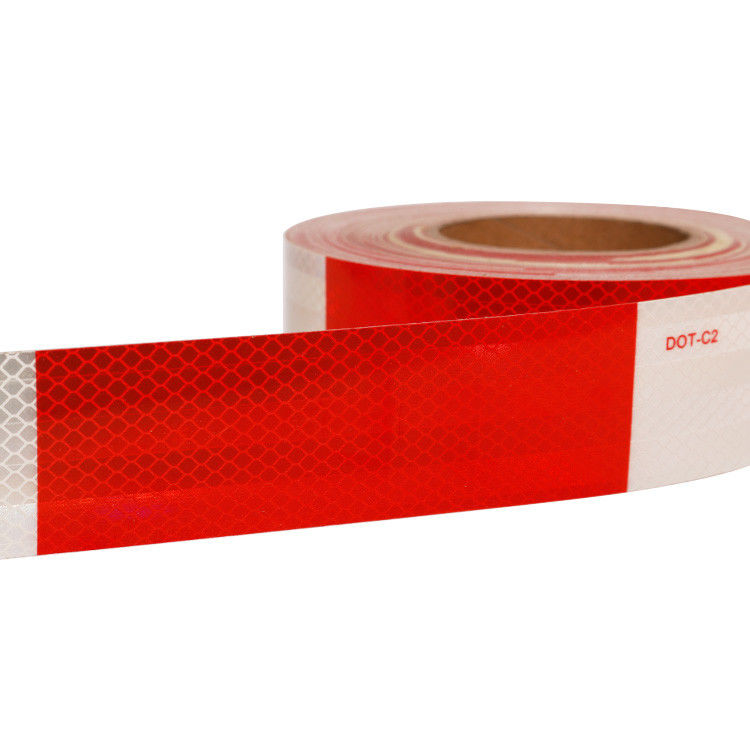 High Visibility Reflective Tape Red and White DOT-C2 For Vehicles For Truck  Reflective Tape