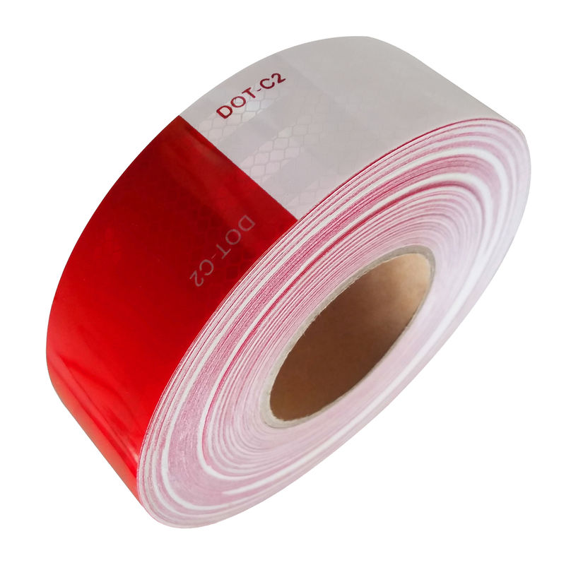 Trailer Reflective Tape Outdoor DOT C2 Reflector Tape 2 Inch X 150 Feet Waterproof White and Red