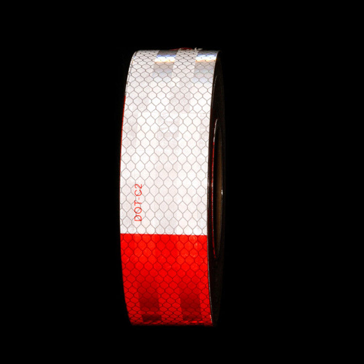 Trailer Reflective Tape Outdoor DOT C2 Reflector Tape 2 Inch X 150 Feet Waterproof White and Red