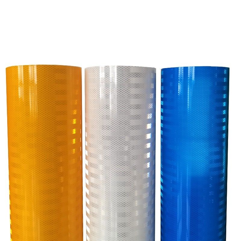 48Inches * 15 Feet Roll Reflective Sheeting HIP Sheeting Yellow White Red Reflective Tape for Signs and Delineators