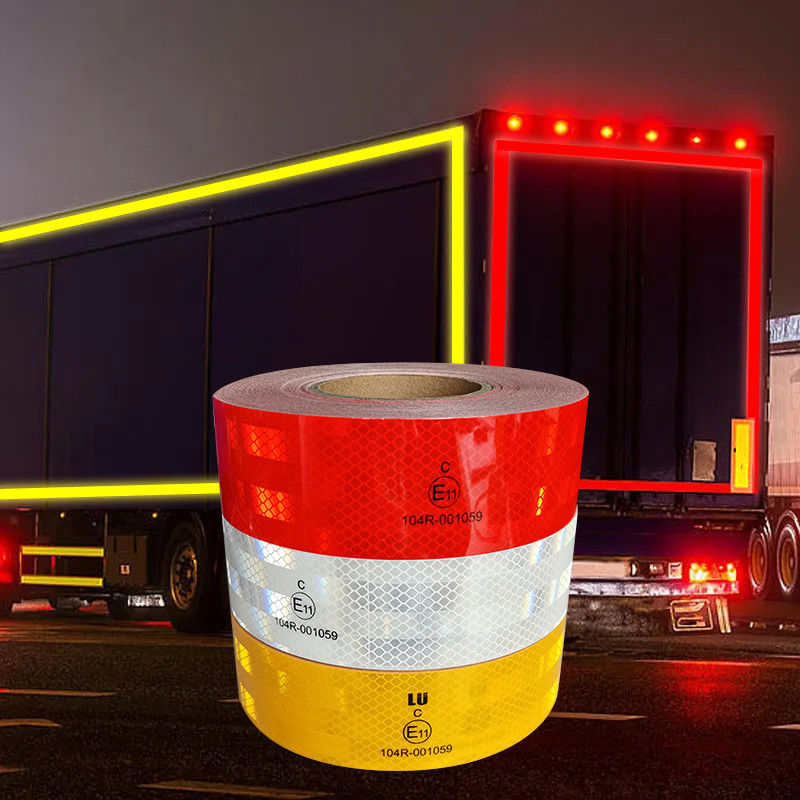 Waterproof Reflective Safety Tape 2 Inch Wide 150Ft Length- Red, White & Yellow for Trucks