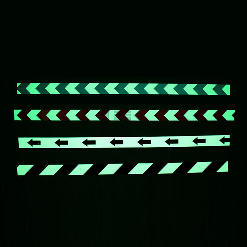 High Visibility Luminous Fluorescent Glow in The Dark Safety Warning 4-6h Glow time Vinyl Roll Supplier in The Dark