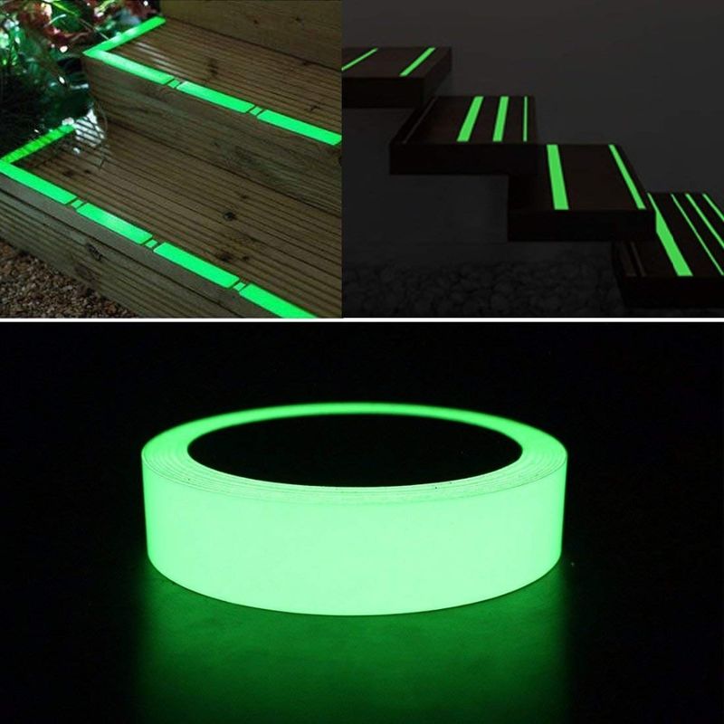 High Visibility Luminous Fluorescent Glow in The Dark Safety Warning 4-6h Glow time Vinyl Roll Supplier in The Dark