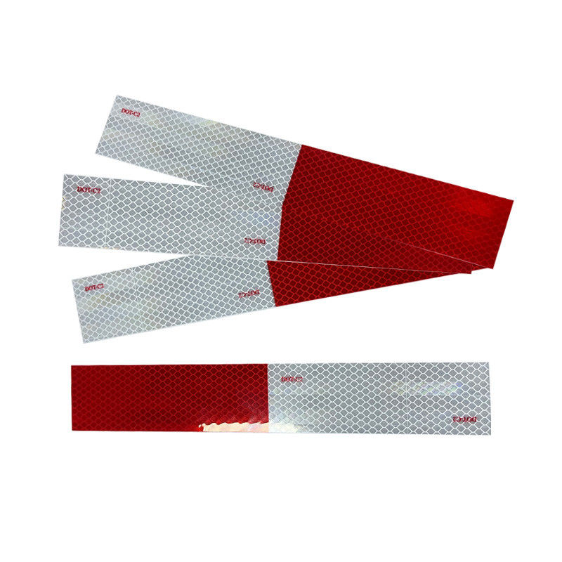 Red White DOT-C2 Approved Reflective Safety Tape Self Adhesive For Truck Vehicles