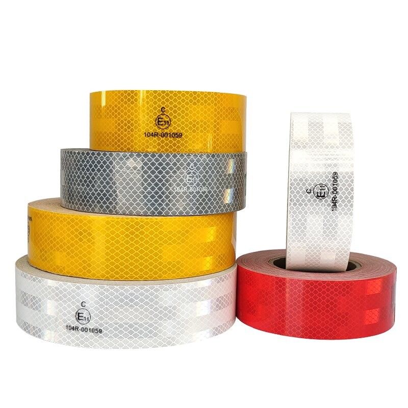 Self-Adhesive High Intensity Certified ECE 104R 2in *150ft Red / Yellow / White Reflective Tape