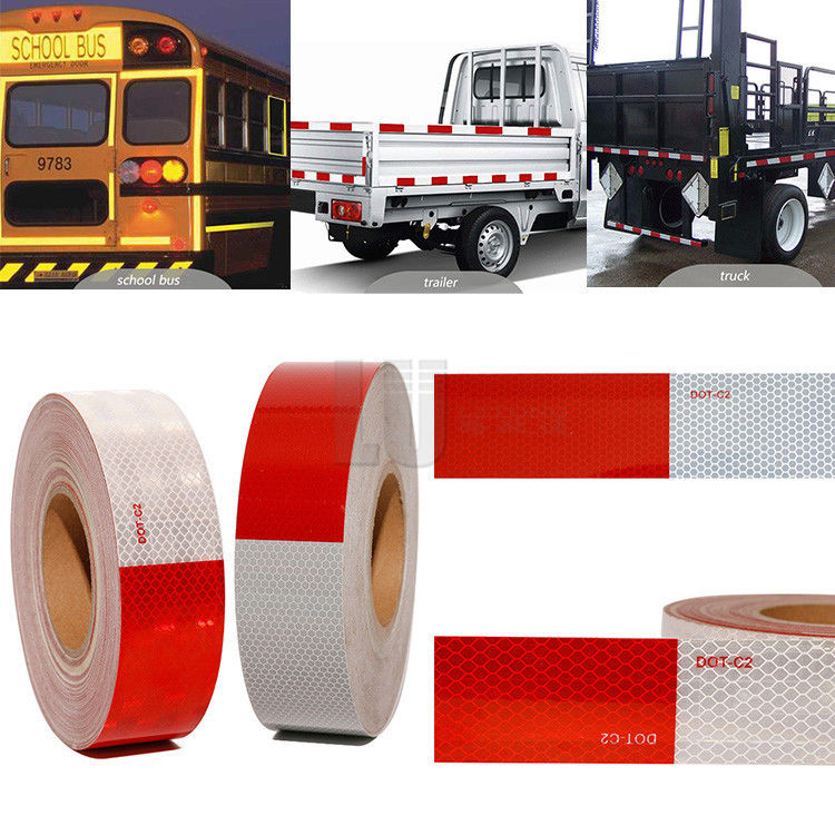 High Intensity Reflective Vinyl 10 Year Red White Dot-C2 Reflective Tape Conspicuity Tape For Truck
