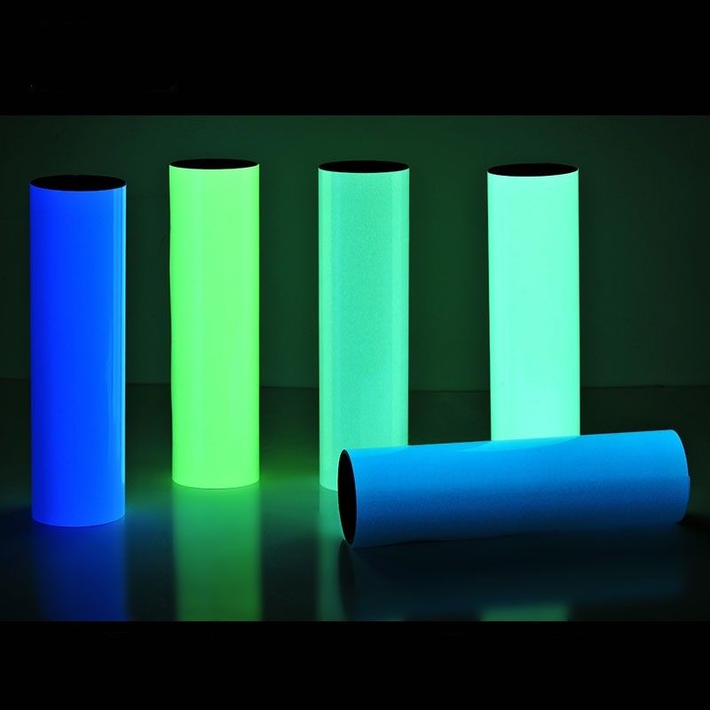 Night PVC Printable Self Adhesive Luminous Glow in the Dark Photoluminescent Vinyl for Safety Warning