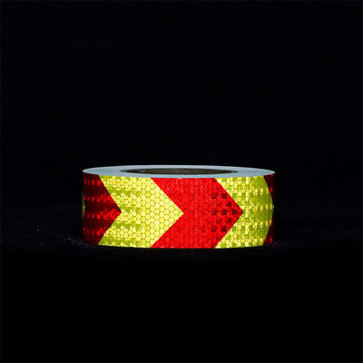 Good price Yellow And Red Conspicuity Crystal Lattice Reflective Warning Tape For Traffic Safety online