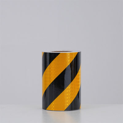 Good price PVC Crystal Lattice Reflective Film Dual Color Reflective Warning Tape For Road Safety online