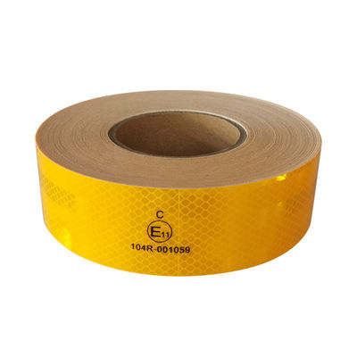 Good price Yellow Conspicuity Prismatic ECE Reflective Tape Scratch Resistance online