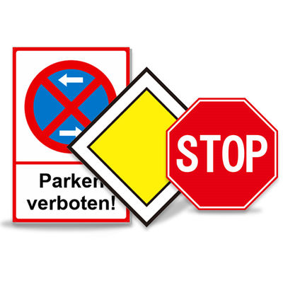 Good price OEM Pentagon Shaped Reflective Mandatory Traffic Symbols Sign Slow online