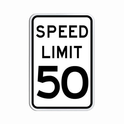 Good price Thickened Aluminum Speed Sign Safety Board Round Traffic Road Warning Sign Bottom Plate Surface online