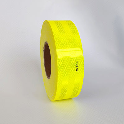 Good price High Intensity DOT C2 Reflective Marking Tape On Trailers Fluorescent Yellow Green online