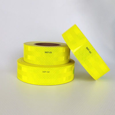 Good price 2 inch x 150 inch Waterproof Feet Fluorescent Yellow DOT C2 Reflective Tape online