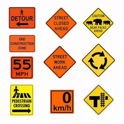 Good price Custom Pedestrain Detour Road Closed Construction Warning Reflective Traffic Signs online