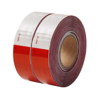Good price Waterproof Reflective Tape DOT-C2 Red And White Adhesive Conspicuity Tape For Trailer Outdoor Cars Trucks online