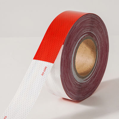 Good price 50mm 2 Inch White Red Adhesive DOT C2 Reflective Safety Tape Stickers on Truck for Vehicles online