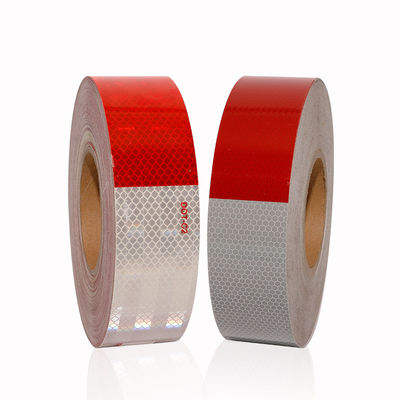 Good price White Red Safety Conspicuity Vehicle Truck Prismatic DOT Reflective Tape online