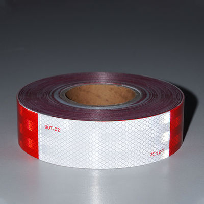Good price High Intensity Grade DOT-C2 Reflective Safety Tape Waterproof Red and White Adhesive Conspicuity Tape for Vehicle online