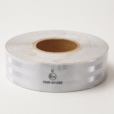 Good price HIP Truck Safety Warning ECE 104R Reflective Tape White Micro Prismatic Adhesive online