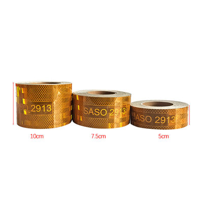 Good price SASO 2913 Yellow Saudi Arabia Reflective Tape Sticker For Truck Safety online