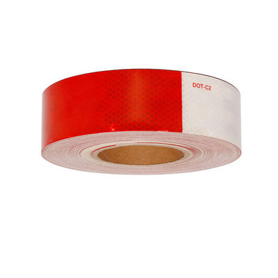 Good price Waterproof Adhesive DOT C2 Red and White Reflective Tape For Trucks Trailer online