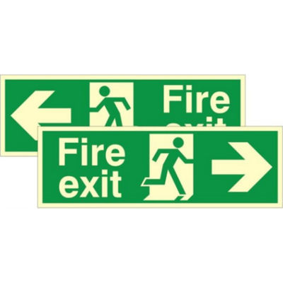 Good price Custom Glow In The Dark Photoluminescent Sign Emergency Exit Safety Warning Symbol online